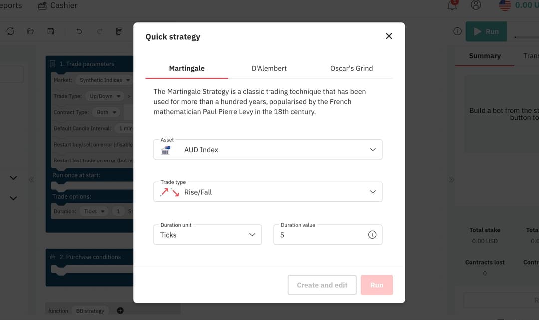 استراتيجية تداول جاهزة على D Bot – روبوت تداول Deriv