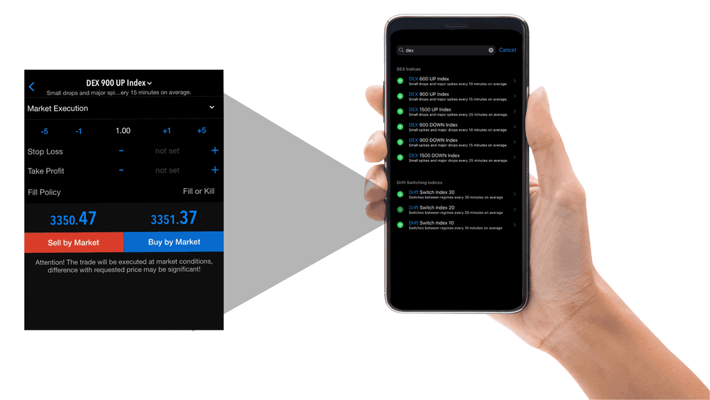 5 pasos para operar con índices DEX y DSI en Deriv MT5