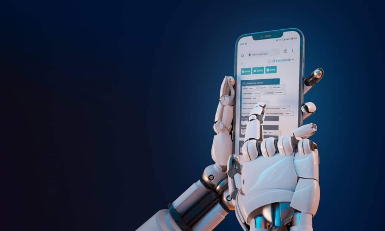 A robot trading on the mobile