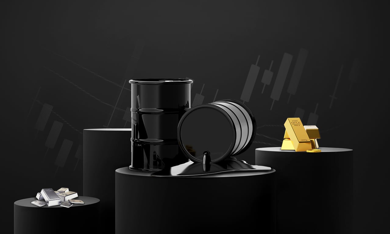 Commodity market assets like gold, oil, and silver