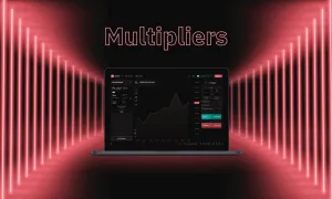 Trading multipliers on Deriv Trader on desktop