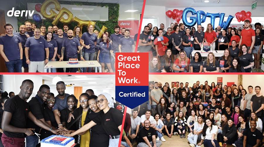 Deriv certified as a great place to work