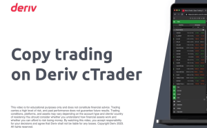 Copy trading on Deriv cTrader